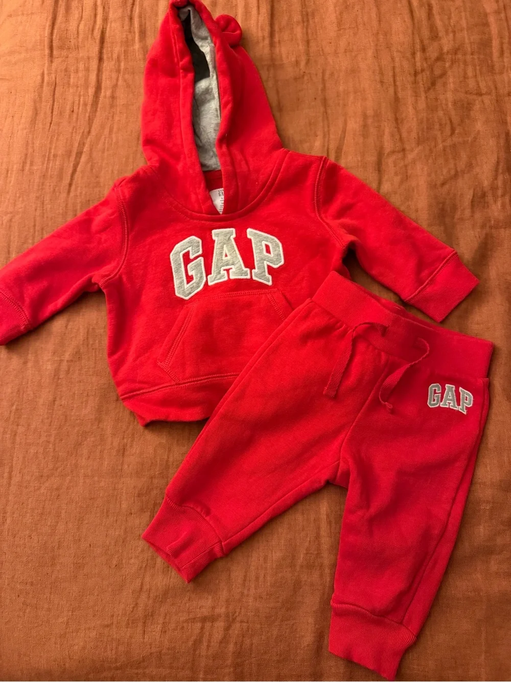 GAP | Red Baby Hoodie and Sweatpants Set